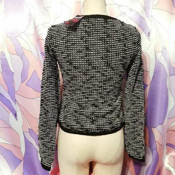 MA*RS Cardigan Small Black Chanel Style Casual Office Party Jfashion Sweater Y2K - Picture 3 of 11